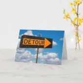 Get Well Soon Detour Sign Kaart (Gele Bloem)