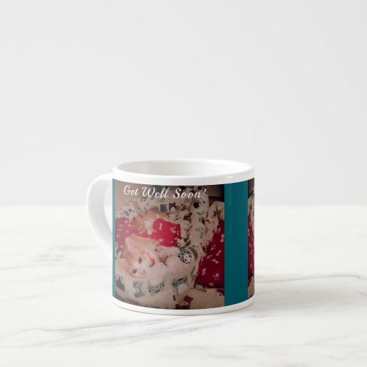 Get Well Soon! Espresso Mug for Cat Lovers (Devant gauche)