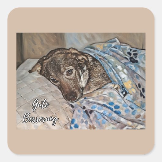 Get Well Soon in German Sticker (Voorkant)