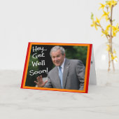 "Get Well Soon" Struik Wenskaart--Hilarisch Kaart (Gele Bloem)