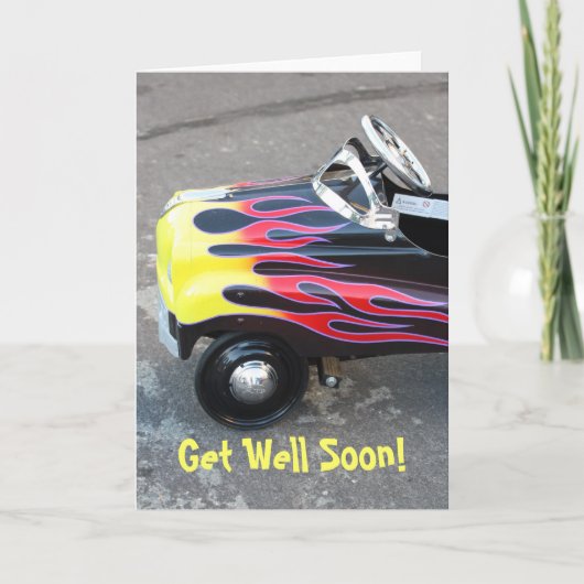Get Well Soon Toy voiture carte de voeux (Devant)