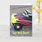 Get Well Soon Toy voiture carte de voeux (Fleur jaune)