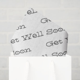 GET WELL SOON Typografie Modern Minimalistisch Ple Tissuepapier