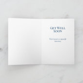 Get Well Soon Wishes Blue Kaart (Binnen)