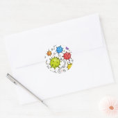 Get Well Stay Well Virus Ronde Sticker (Envelop)
