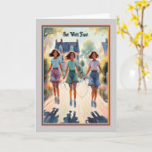 Get Well voor jonge zwarte vriend Kaart (Gele Bloem)