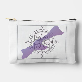 Get Your Bearings Compass Island Sm Zipper Pouch  Etui