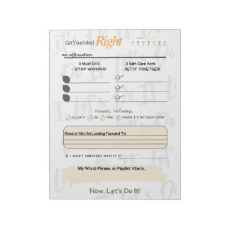 Get Your Mind RIGHT – 5-Minute Journal Notepad Notitieblok