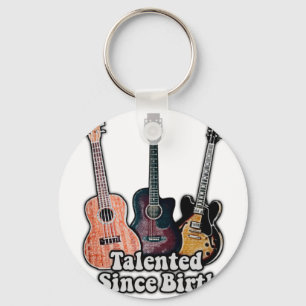 Getalenteerd sinds de geboorte.  kleurrijke gitaar sleutelhanger