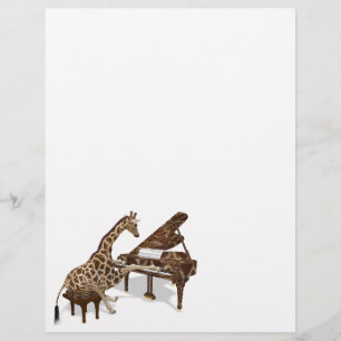Getalenteerde Giraffe Plays Grand Piano