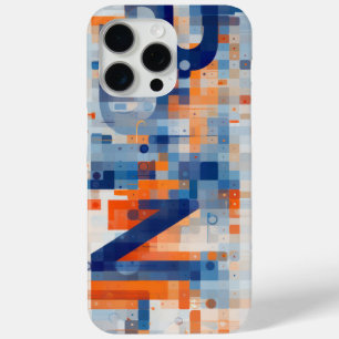 Getallen en letters ingebed in kleine vierkantjes iPhone 15 pro max hoesje