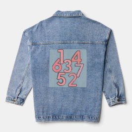 Getallen Esthetisch Minimalistisch Nummer Desi Denim Jacket