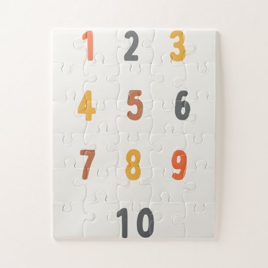 getallen. Puzzel Kinder Oversized Legpuzzel (Verticaal)