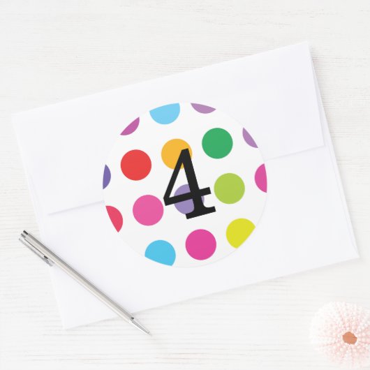 Getallen Ronde Sticker (Envelop)