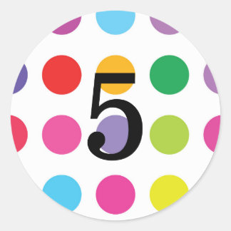 Getallen Ronde Sticker