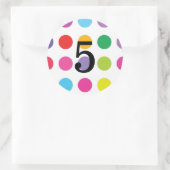 Getallen Ronde Sticker (Tas)