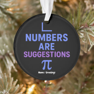 Getallen Zijn Suggesties Blauw Paarse Minimaal Wis Ornament