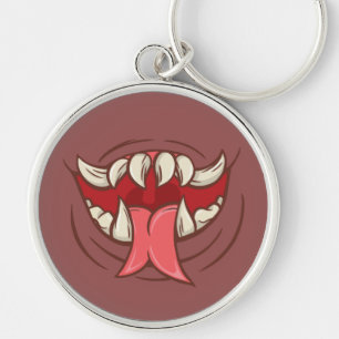 Getande monster mond sleutelhanger
