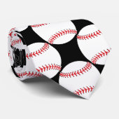 Getankte Baseball Design Necktie Stropdas (Opgerold)