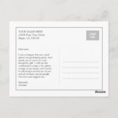 Getaped Afstuderen bedankkaart Briefkaart (Achterkant)