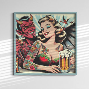 getatoeëerd biermeisje poster