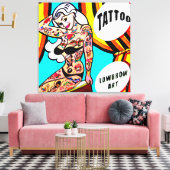 getatoeëerd blonde doek canvas afdruk (Insitu (Woonkamer))