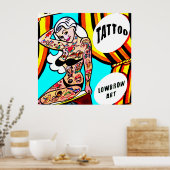 getatoeëerd blonde poster (Keuken)
