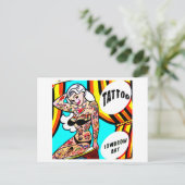 getatoeëerd briefkaart (Staand voorkant)