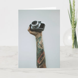 Getatoeëerd Fotograaf Afbeelding Is Alles Verjaard Kaart