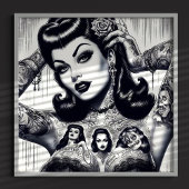 getatoeëerd Gothic meisje Poster