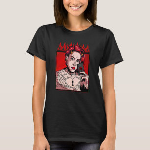 getatoeëerd kwaad meisje onheilige anti christ dem t-shirt