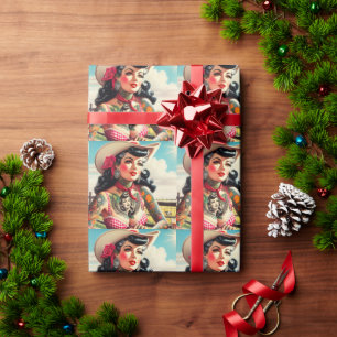 getatoeëerd land pinup cadeaupapier