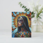 Getatoeëerd vlinder non Glas in lood Briefkaart (Staand voorkant)