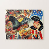 Getatoeëerde Amerikaanse Pin-Up Legpuzzel (Horizontaal)