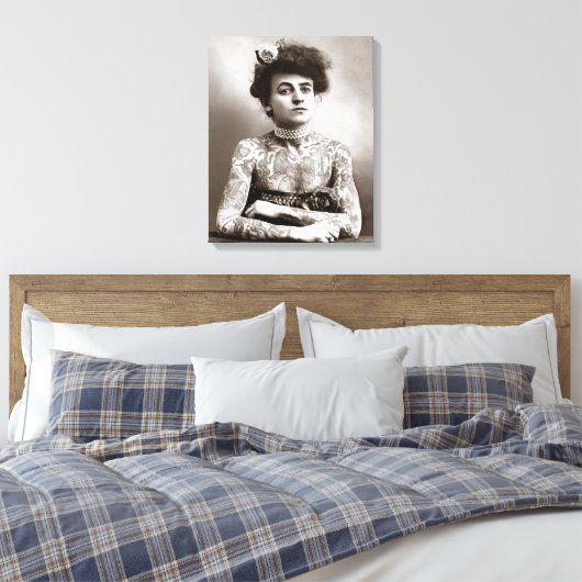 Getatoeëerde dame, 1907 canvas afdruk (Insitu (Slaapkamer))