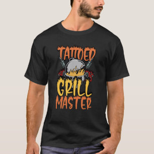 Getatoeëerde Grill Meester Roker Gril Barbecue Vle T-shirt