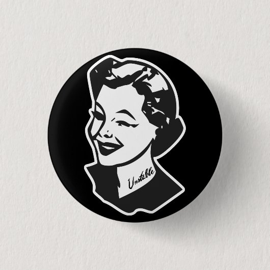 Getatoeëerde huisvrouw - instabiel ronde button 3,2 cm (Voorkant)