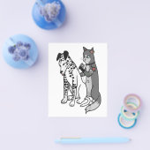 Getatoeëerde Kat Getekende Dalmatiër Cartoon Grapp Flyer (Enkel)