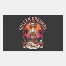 Getatoeëerde Pin-up Coffiedame Retro Vintage