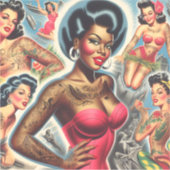  getatoeëerde pin-ups sticker (Voorkant)
