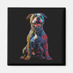 Getatoeëerde Pitbull Dog Tattoos Pitbull Getatoeëe Magneet