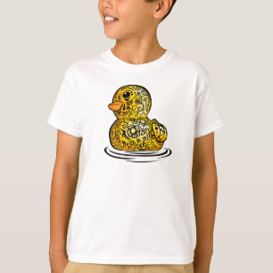 getatoeëerde rubberen eend t-shirt