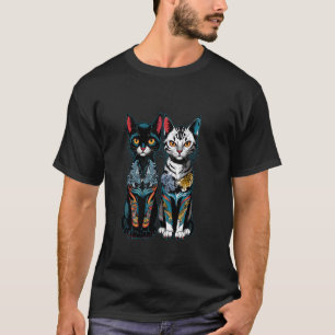 Getatoeëerde samoerai katten Japanse draak tijger  T-shirt
