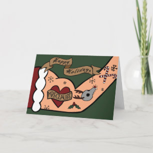Getatoeëerde Santa Kaart
