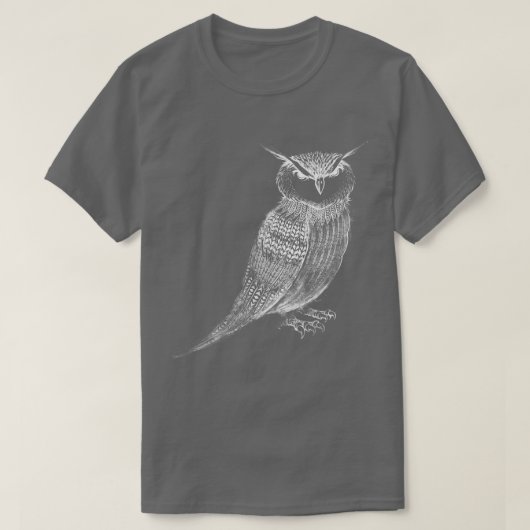 getatoeëerde uil t-shirt (Design voorkant)