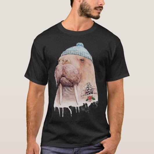 Getatoeëerde Walrus T-shirt (Voorkant)