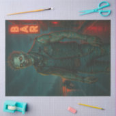 Getatoeëerde Zombie Biker | Gothic Halloween Undea Tissuepapier (Craft)