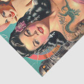 Getatoeëerde zomer pin-up collage tissuepapier (Detail)