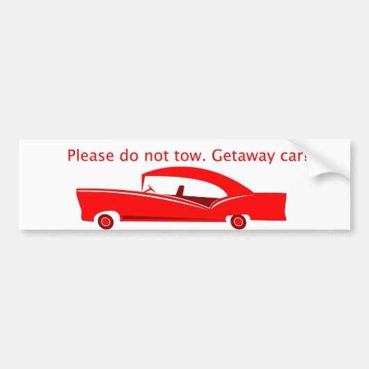 Getaway Car! Bumpersticker (Voorkant)