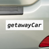getawayCar Bumpersticker (Op auto)